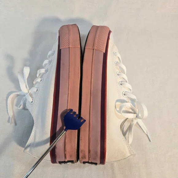 CONVERSE X O.P.I CTAS Lift Ox Canvas 566557C Pure Silver/White/Pink Size US 7.5 - Picture 6 of 16